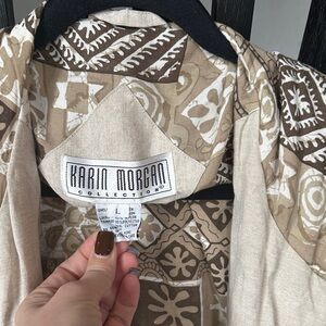 Women's Utility Jacket - Brown and Cream